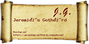 Jeremiás Gothárd névjegykártya